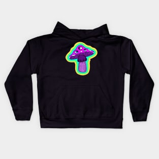 Blue Mushroom Sees All Kids Hoodie